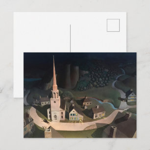 Grant Wood Paul Reveres Mitternachtsritt Postkarte