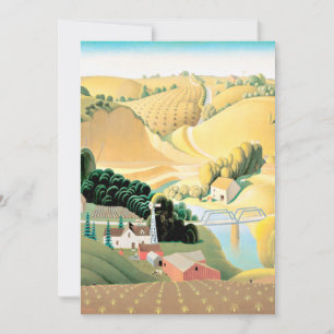 Grant Wood - Stone City, Iowa Karte