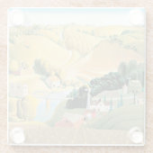 Grant Wood - Stone City, Iowa Keramik Tile Glasuntersetzer (Rückseite)