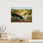 Grant Wood - Stone City Iowa Poster (Küche)