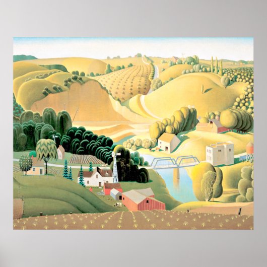 Grant Wood - Stone City, Iowa Poster (Vorne)
