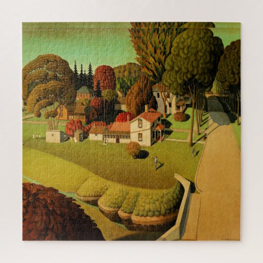 Grant Wood - The Birthplace of Herbert Hoover Puzzle (Vertikal)