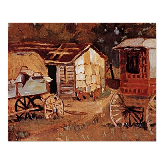 Grant Wood - The Horsetraders Poster (Vorderseite)