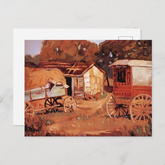 Grant Wood - The Horsetraders Postkarte (Vorne/Hinten)