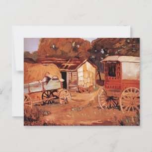Grant Wood - The Horsetraders Postkarte