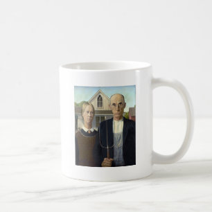 Grant Woods amerikanische Gotik Kaffeetasse