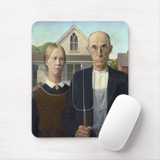 Grant Woods amerikanische Gotik Mousepad (Mit Mouse)