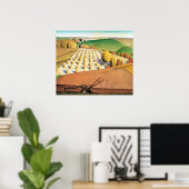 Grant Wood's Fall Plowing Poster (Heimbüro)