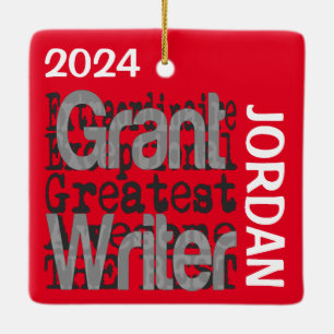 Grant Writer Extraordinaire CUSTOM Keramikornament