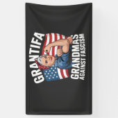 Grantifa Grandma Against Facism No King USA  Banner (Vertikal)