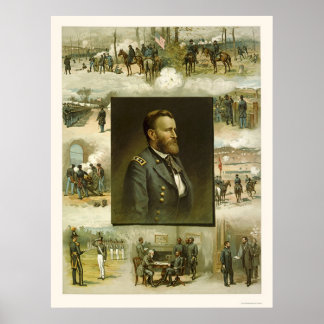 Grant's Career Szenen von L. Prang & Company 1885 Poster