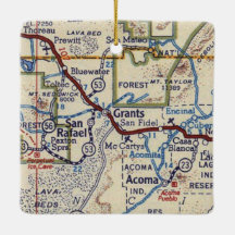 Grants New Mexico Vintage Karte