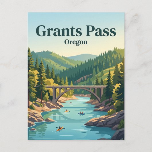 Grants Pass, Oregon Postkarte (Vorderseite)