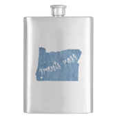 Grants Pass Oregon Wood Grain Flachmann (Vorderseite)