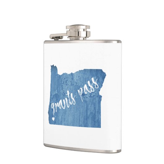 Grants Pass Oregon Wood Grain Flachmann (Links)