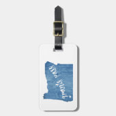 Grants Pass Oregon Wood Grain Gepäckanhänger (Vorderseite vertikal)