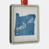 Grants Pass Oregon Wood Grain Ornament Aus Metall (Rechts)