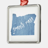 Grants Pass Oregon Wood Grain Ornament Aus Metall (Links)