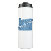 Grants Pass Oregon Wood Grain Thermosbecher (Vorderseite)