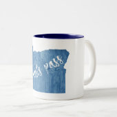 Grants Pass Oregon Wood Grain Zweifarbige Tasse (VorderseiteRechts)