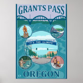 Grants Pass, OregonScenic Travel Poster (Vorne)