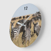 Grant's Zebra Große Wanduhr (Winkel)