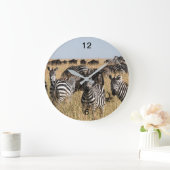 Grant's Zebra Große Wanduhr (Zuhause)