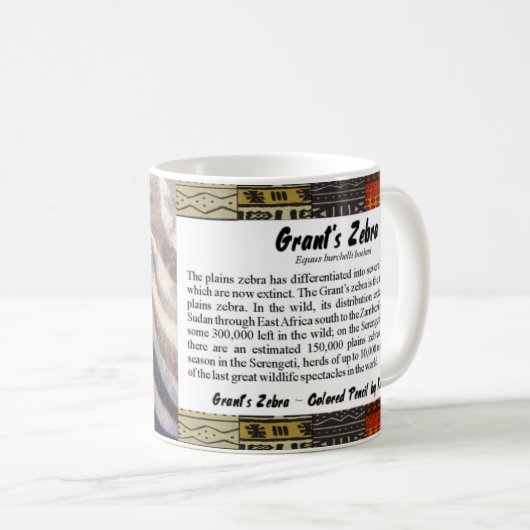 Grant's Zebra Kaffeetasse (VorderseiteRechts)