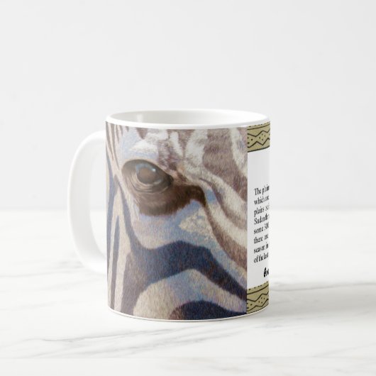 Grant's Zebra Kaffeetasse (Vorderseite Links)