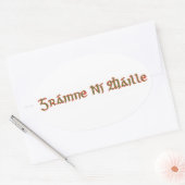 Granuaile Ovaler Aufkleber (Umschlag)