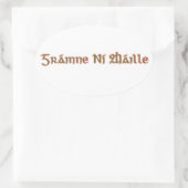 Granuaile Ovaler Aufkleber (Tasche)