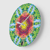 Granular Kaleidoskop Große Wanduhr (Winkel)