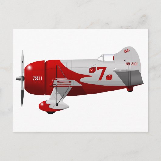 Granville Brothers Aircraft "Gee Bee R-1" Postkarte (Vorderseite)