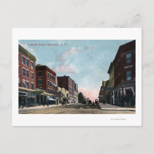 Granville Street View Postkarte (Vorderseite)