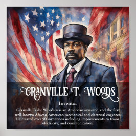 Granville T Woods Black History Montag Unterricht Poster
