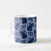 Grap für den indigo-dyed Effect überprüft Patchwor Kaffeetasse (Vorderseite Links)