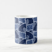 Grap für den indigo-dyed Effect überprüft Patchwor Kaffeetasse (Mittel)