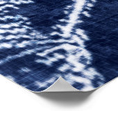 Grap für den indigo-dyed Effect überprüft Patchwor Poster (Ecke)