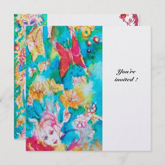 GRAPE FAIRE TALE 2 Metallisches Eis Einladung (Vorne/Hinten)