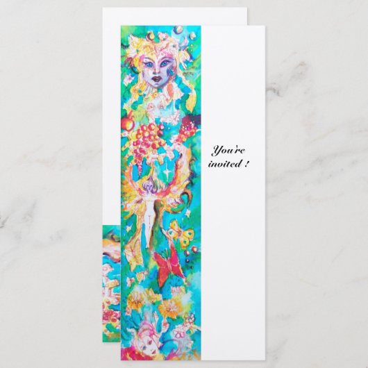 GRAPE FAIRE TALE 4 Metallischer Champagner Einladung (Vorne/Hinten)