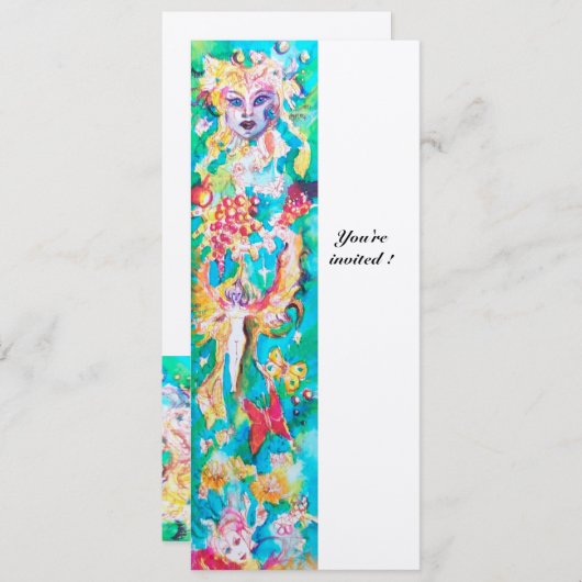 GRAPE FAIRE TALE 5 Metallischer Champagner Einladung (Vorne/Hinten)