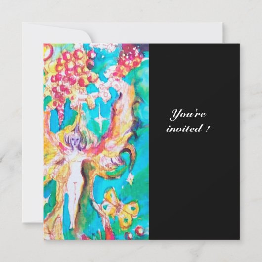 GRAPE FAIRY TALE1 schwarz Einladung (Vorderseite)