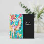 GRAPE FAIRY TALE1 schwarz Einladung (Stehend Vorderseite)