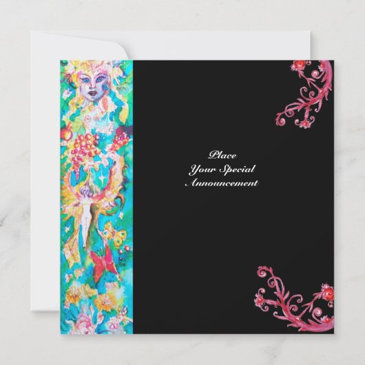 GRAPE FAIRY TALE1 schwarz Einladung (Rückseite)