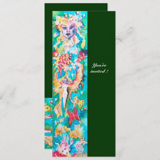 GRAPE FAIRY TALE Fantasy Einladung (Vorne/Hinten)