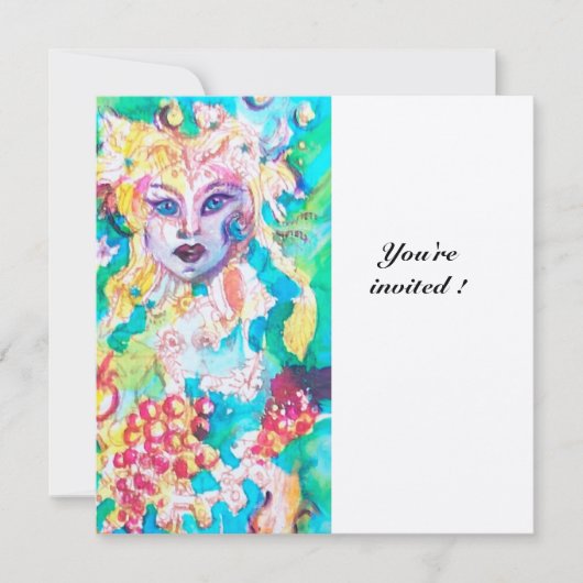 GRAPE FAIRY TALE metallischer Champagner Einladung (Vorderseite)