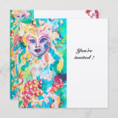 GRAPE FAIRY TALE metallischer Champagner Einladung (Vorne/Hinten)