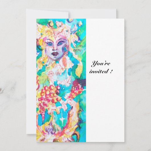 GRAPE FAIRY TALE Metallisches Eis Einladung (Vorderseite)