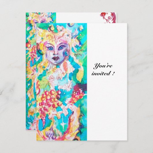 GRAPE FAIRY TALE Metallisches Eis Einladung (Vorne/Hinten)