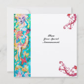 GRAPE FAIRY TALE Metallisches Gold Einladung (Rückseite)